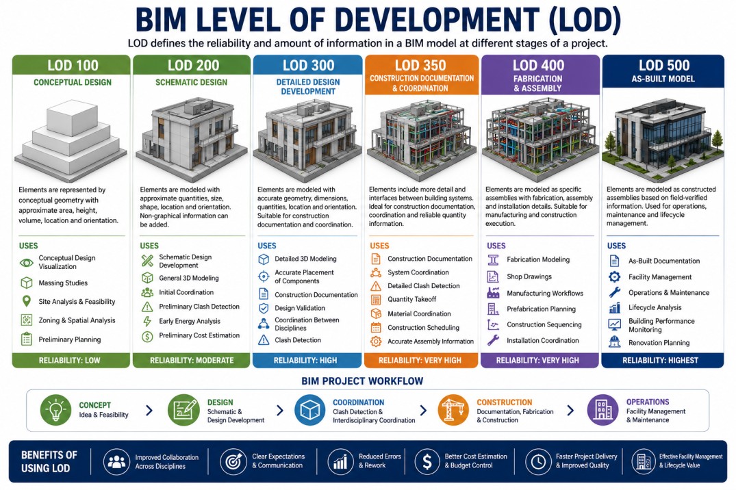 What is BIM LOD? Complete Guide to Level of Development in BIM