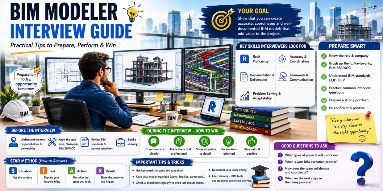 BIM Modeler Interview Guide: How to Prepare, Stand Out, and Secure Your Next BIM Opportunity