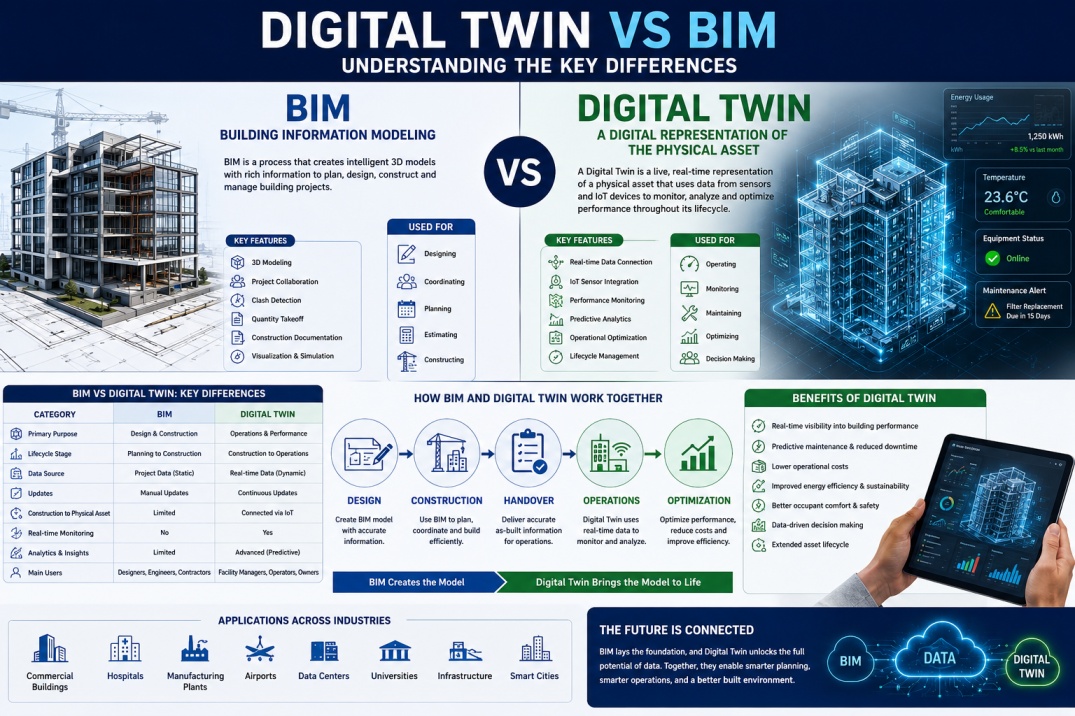 Digital Twin vs BIM: Understanding the Key Differences