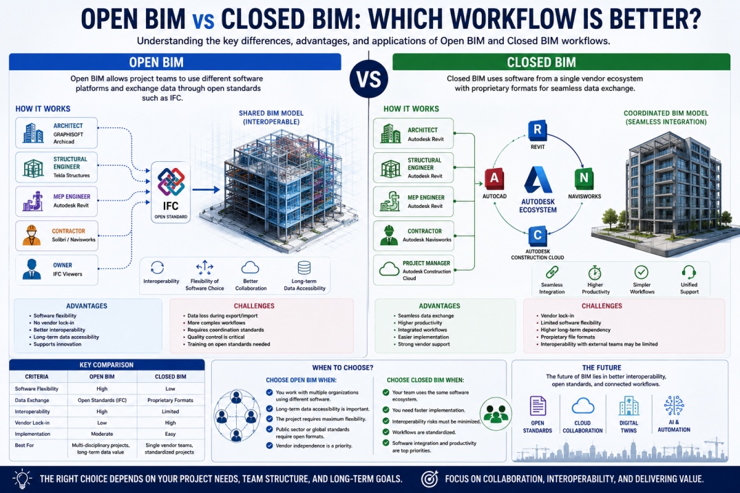 Open BIM vs Closed BIM: Which Workflow is Better?