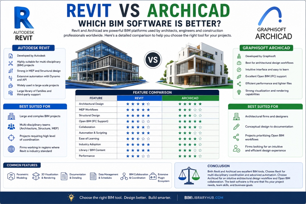 Revit vs Archicad: Which BIM Software is Better for Architects and BIM Professionals?