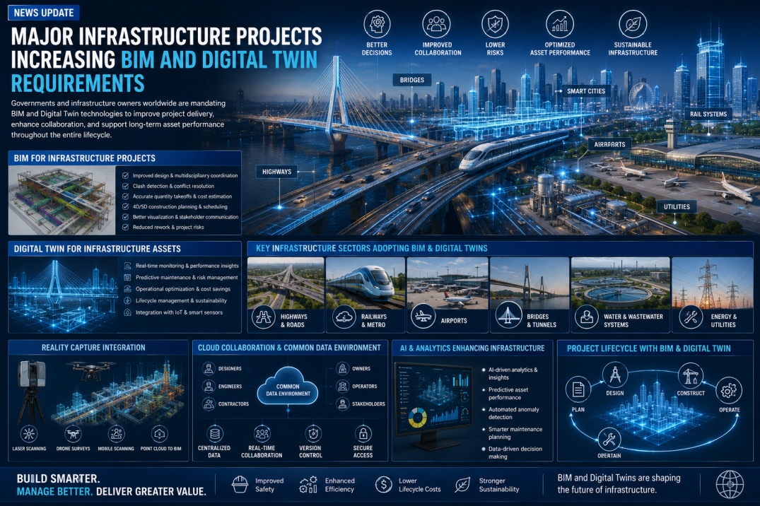 Major Infrastructure Projects Increasing BIM and Digital Twin Requirements BIM news